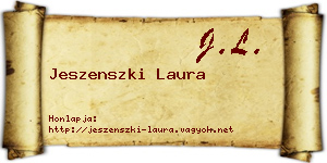 Jeszenszki Laura névjegykártya