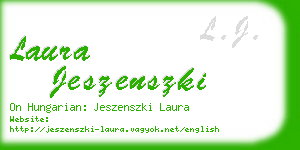 laura jeszenszki business card